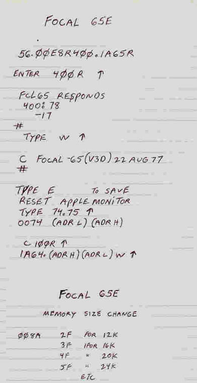 Apple I - Starting Focal