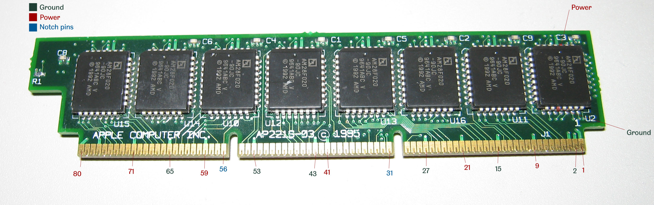 PEX ROM DIMM Pins 1-80