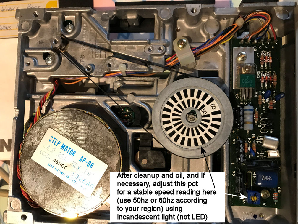 Apple IIC ALPS disk drive -speed adjustment