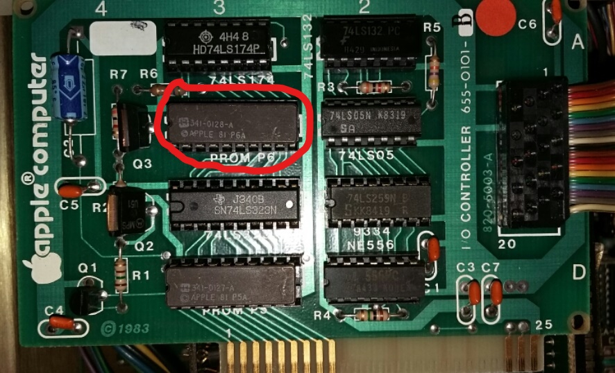 Apple //e Interface Card: P6A, PROM 341-0128-A