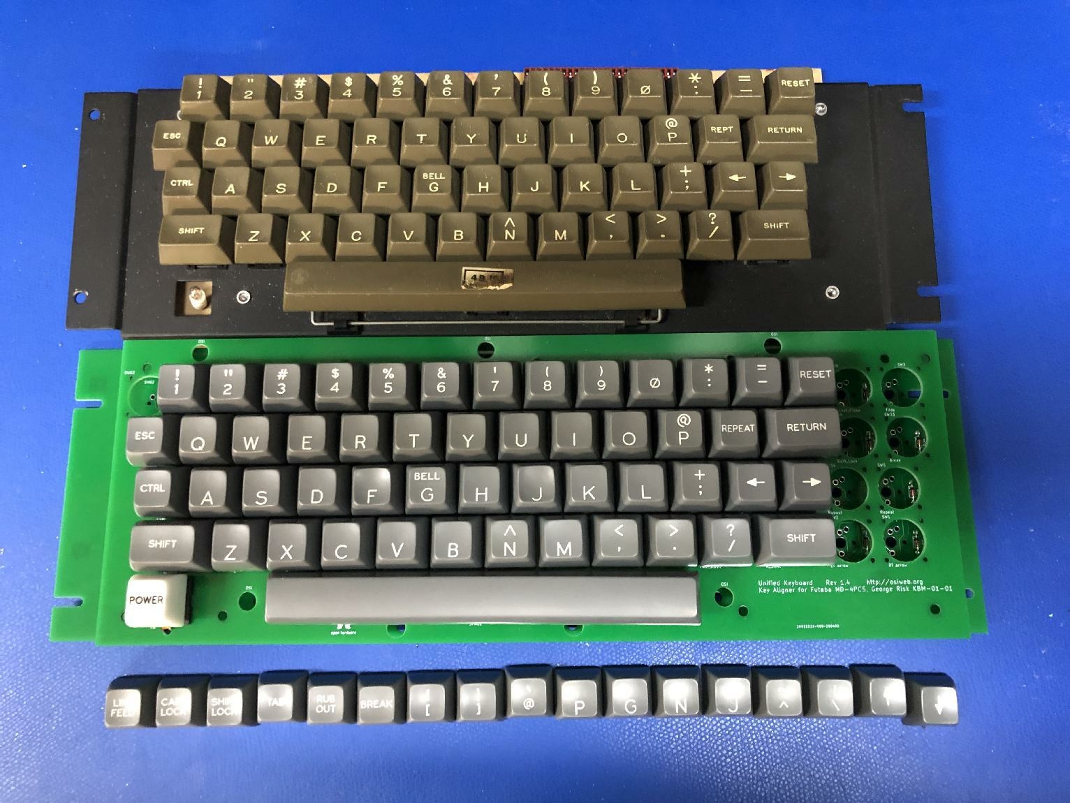 Unified keyboard populated as an Apple 2 keyboard