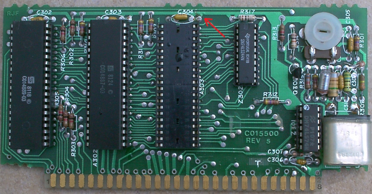 1970s wave soldered PCB top view