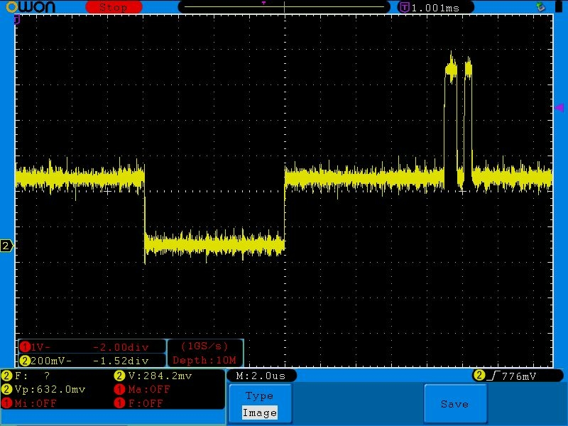 Oscilloscope view sync without glitch