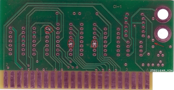 Solder side cuts for enabling the extended ACI PROM page