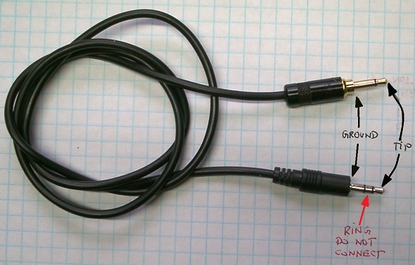 DIY MONO/STEREO adapter cable for Apple-1 and Apple-II cassette I/O