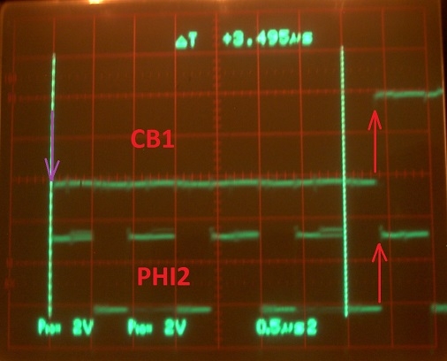 Oscillogram of bad timing causing the dropped characters