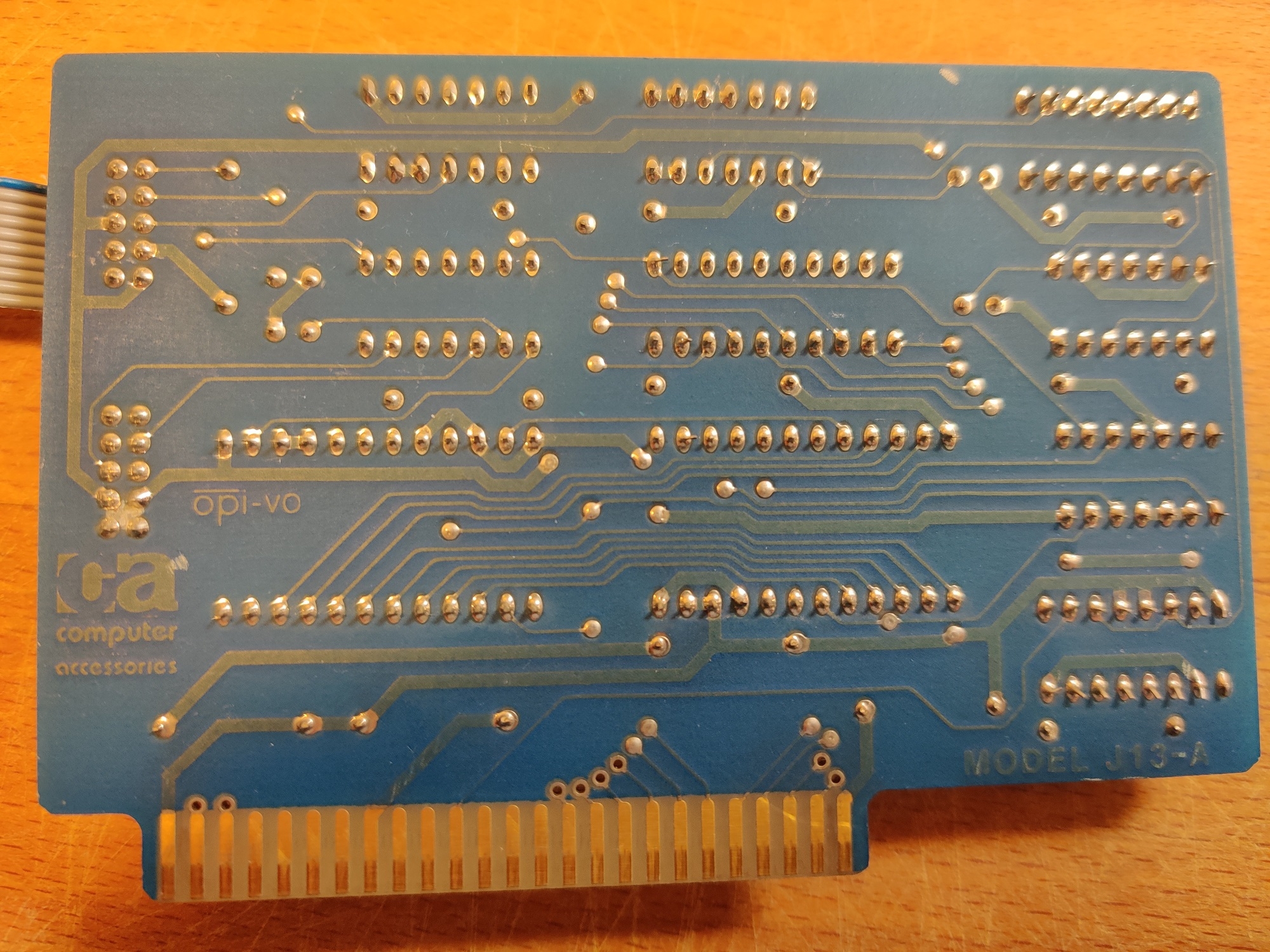 Universal Serial Interface Card Model J13-A for Apple IIe Backside