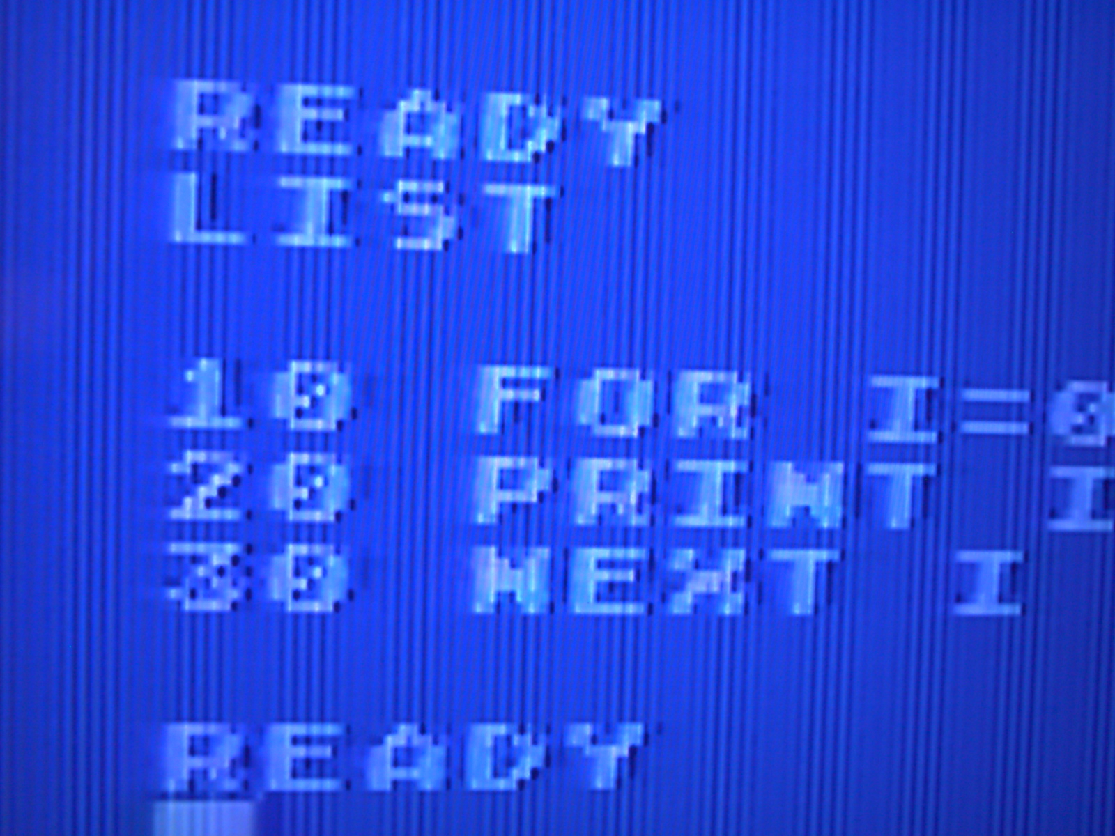 Atari 600XL video converted by the mini AV2HDMI (closeup)