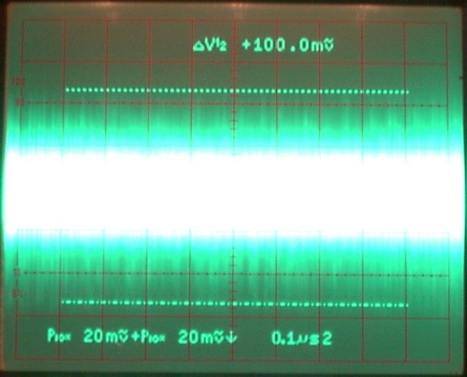 Differential input signal for 741, full 150 MHz bandwidth.