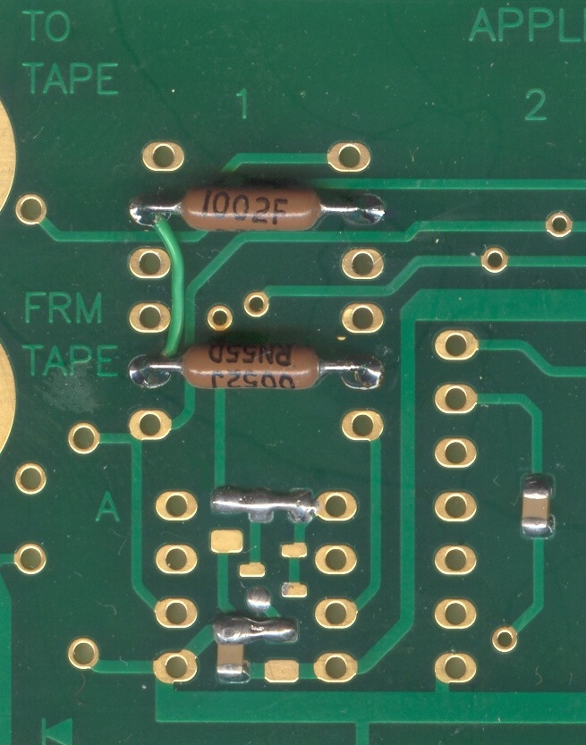 Gen1 circuit on Gen2 PCB: added wire to reconnect 10k resistors