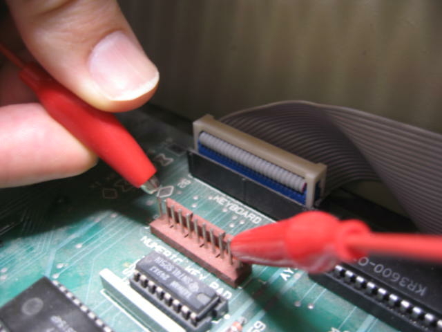 attaching a red wire to the pins on connector J16