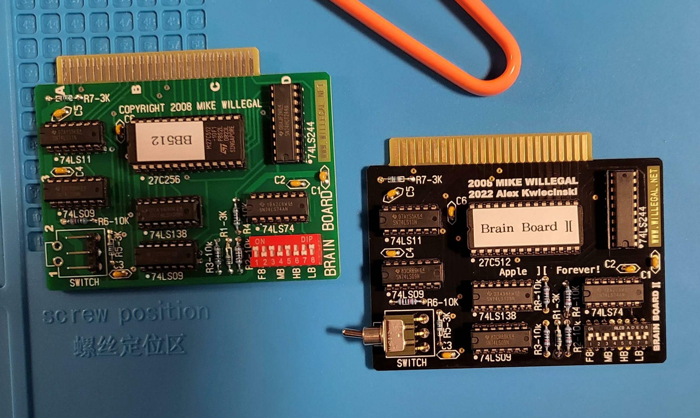 Photo of two printed circuit boards