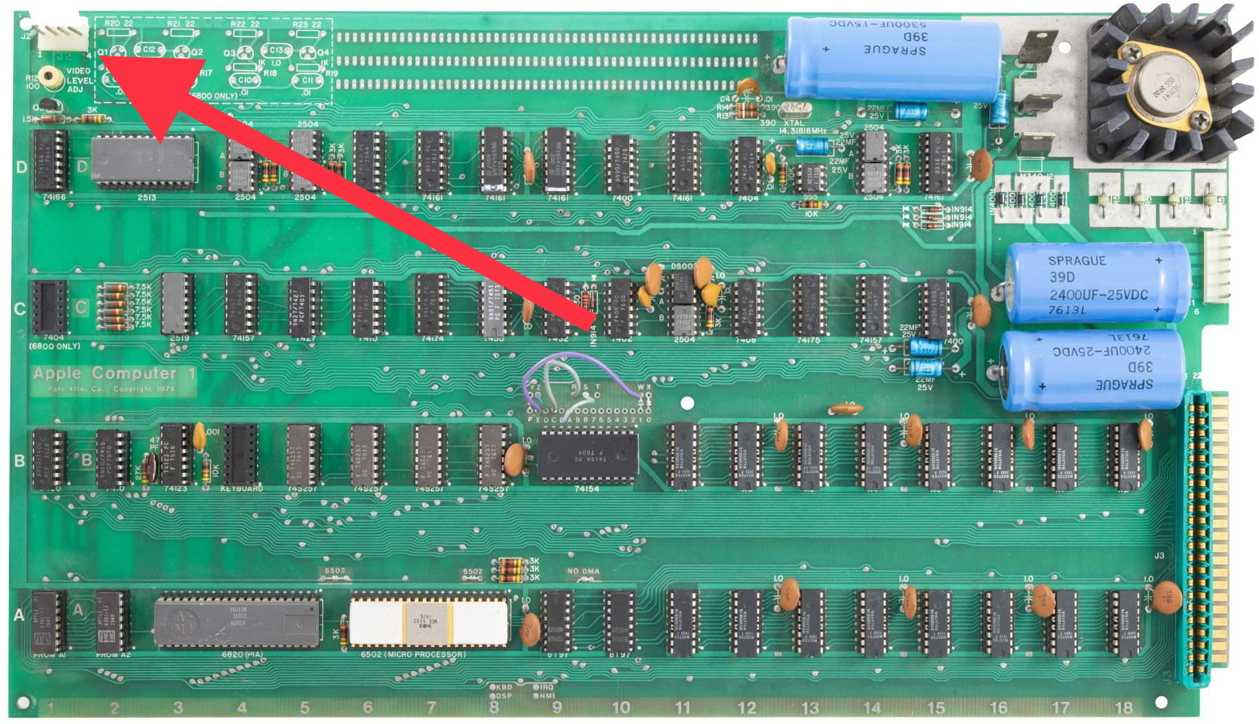 Apple I Motherboard 4-Pin Connector