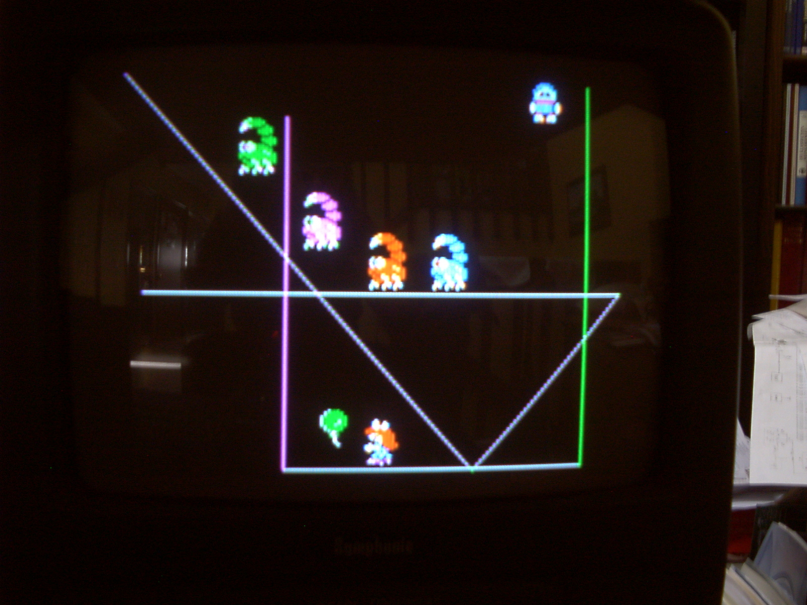 Screen shot from Apple-1 color graphics card demo program