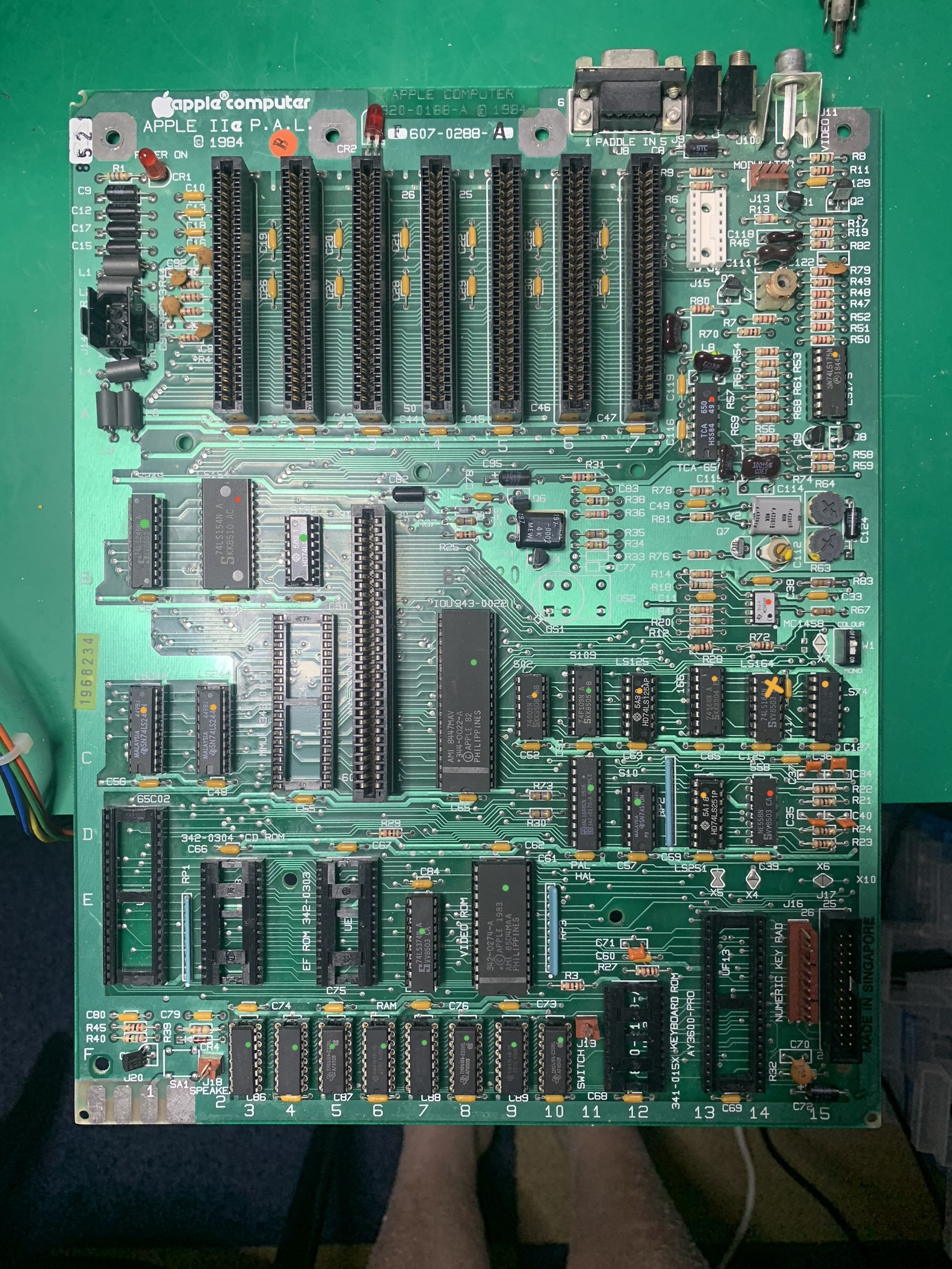 bad Motherboard with chips indicated