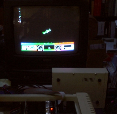"Wings of Fury" with the Apple IIe in the foreground
