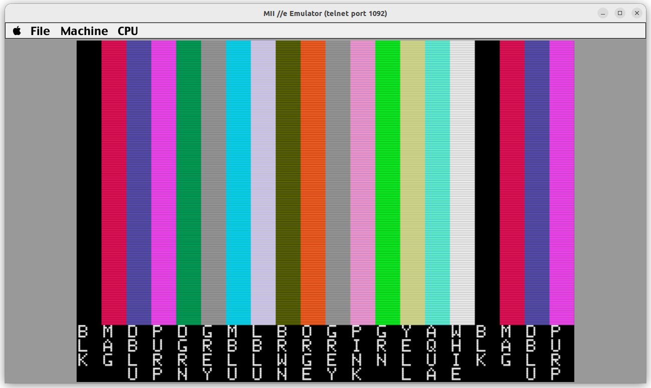 fixed color bars mii_emu