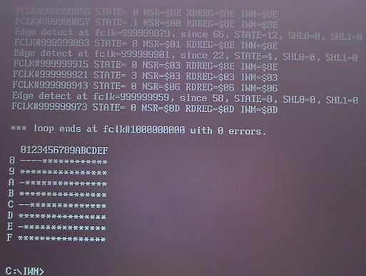 End of a IWM model verification run (0 errors !)