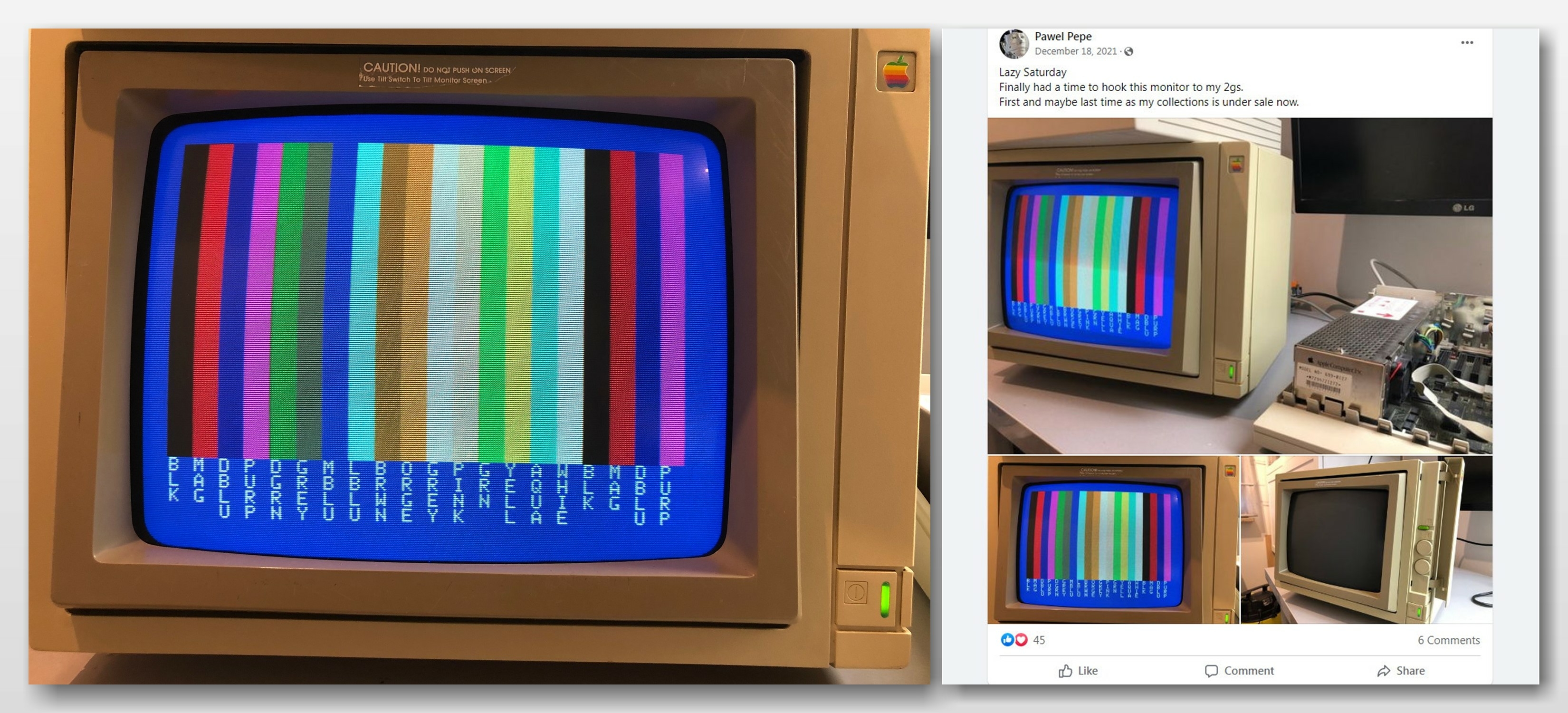 【爆買い！】 and (ROM1) IIGS Apple AppleColor Applefritter | 100 Monitor Macデスクトップ