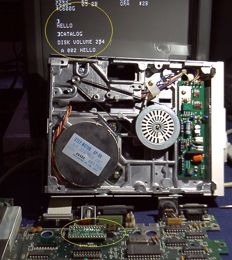 IWMless module in an Apple IIc