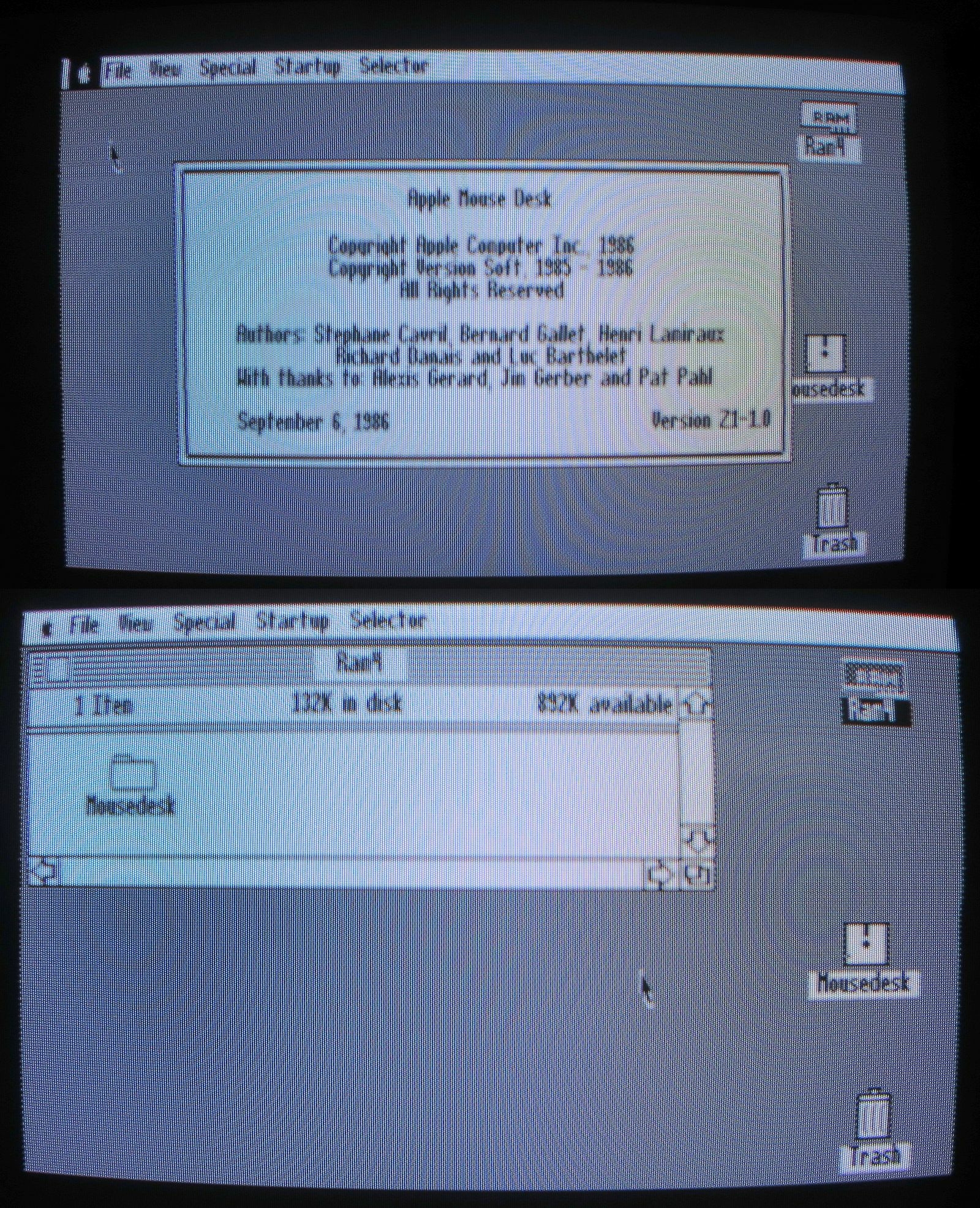 Mouse Desk screenshot Apple IIc Le Chat Mauve RGB SCART adapter A2M4020F