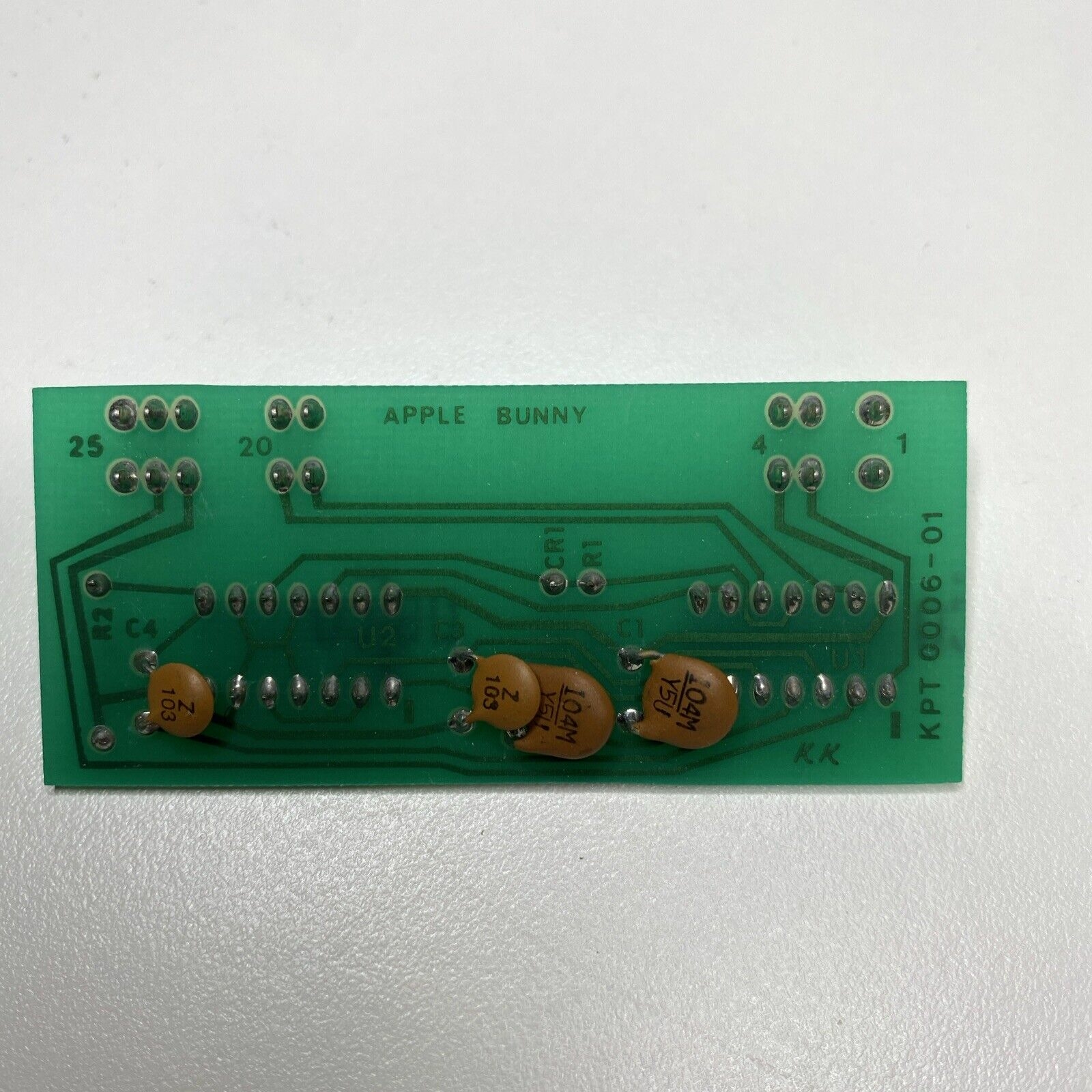 Bottom of the Apple Bunny PCB