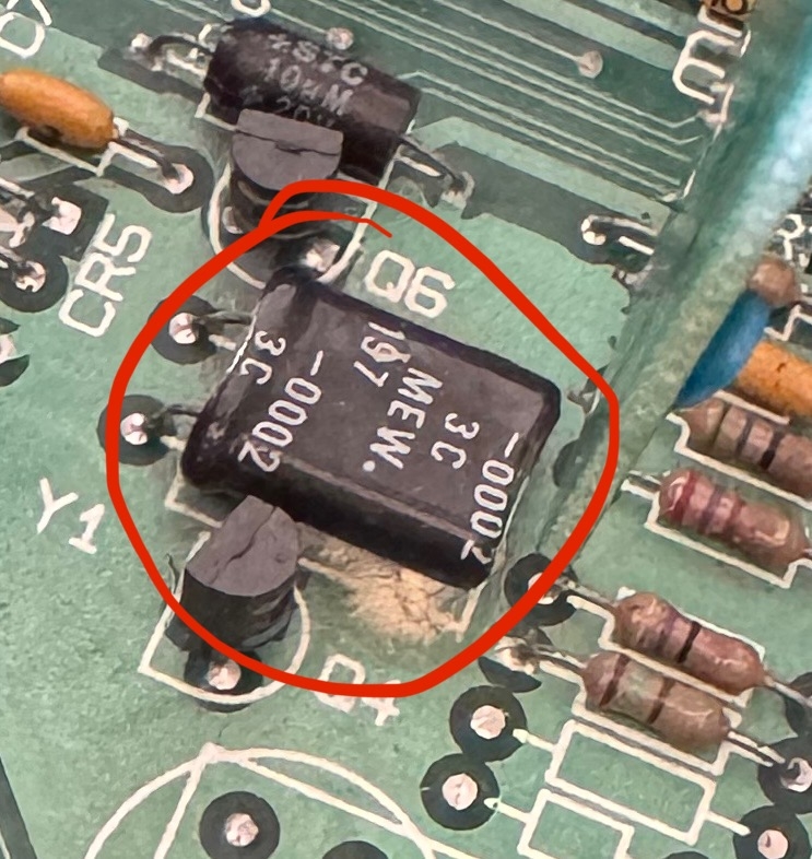 Damaged capacitor