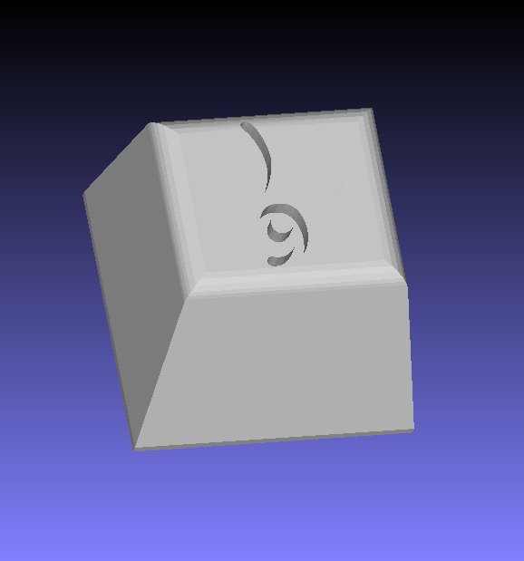 Top view Apple II+ keycap