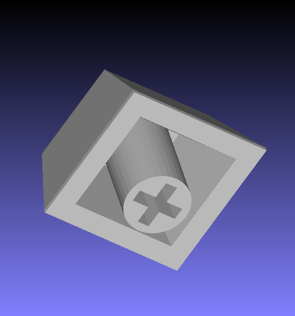 Bottom view of Apple II+ keycap