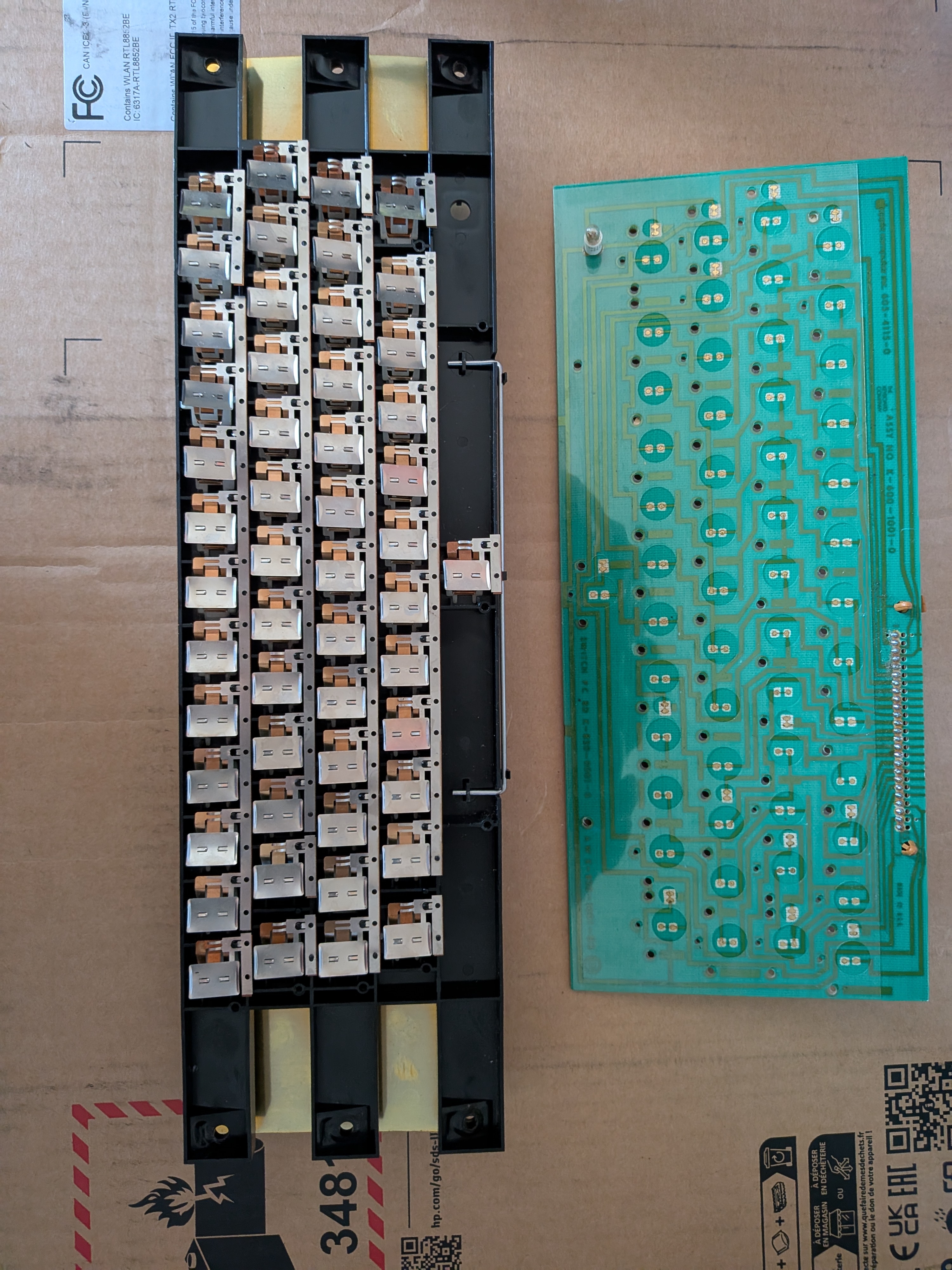Disassembled Apple II keyboard
