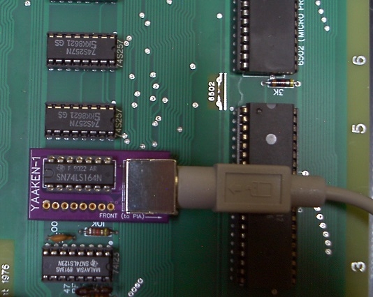 YAAKEN-A1 top view (in Apple-1 motherboard)