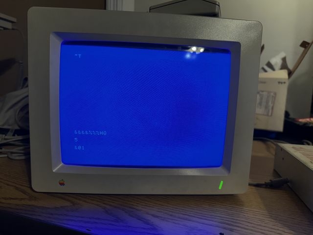 An Apple IIGS with a corrupted display