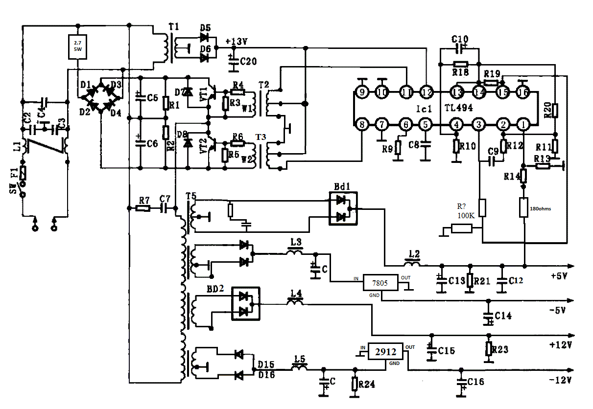 DRAFT: Clone PSU schematic