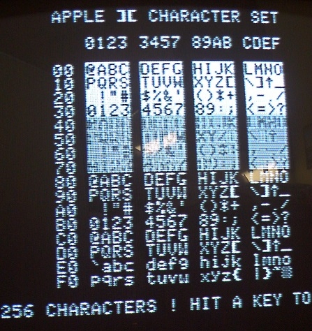 GEN2 Apple-1 color graphics card character set