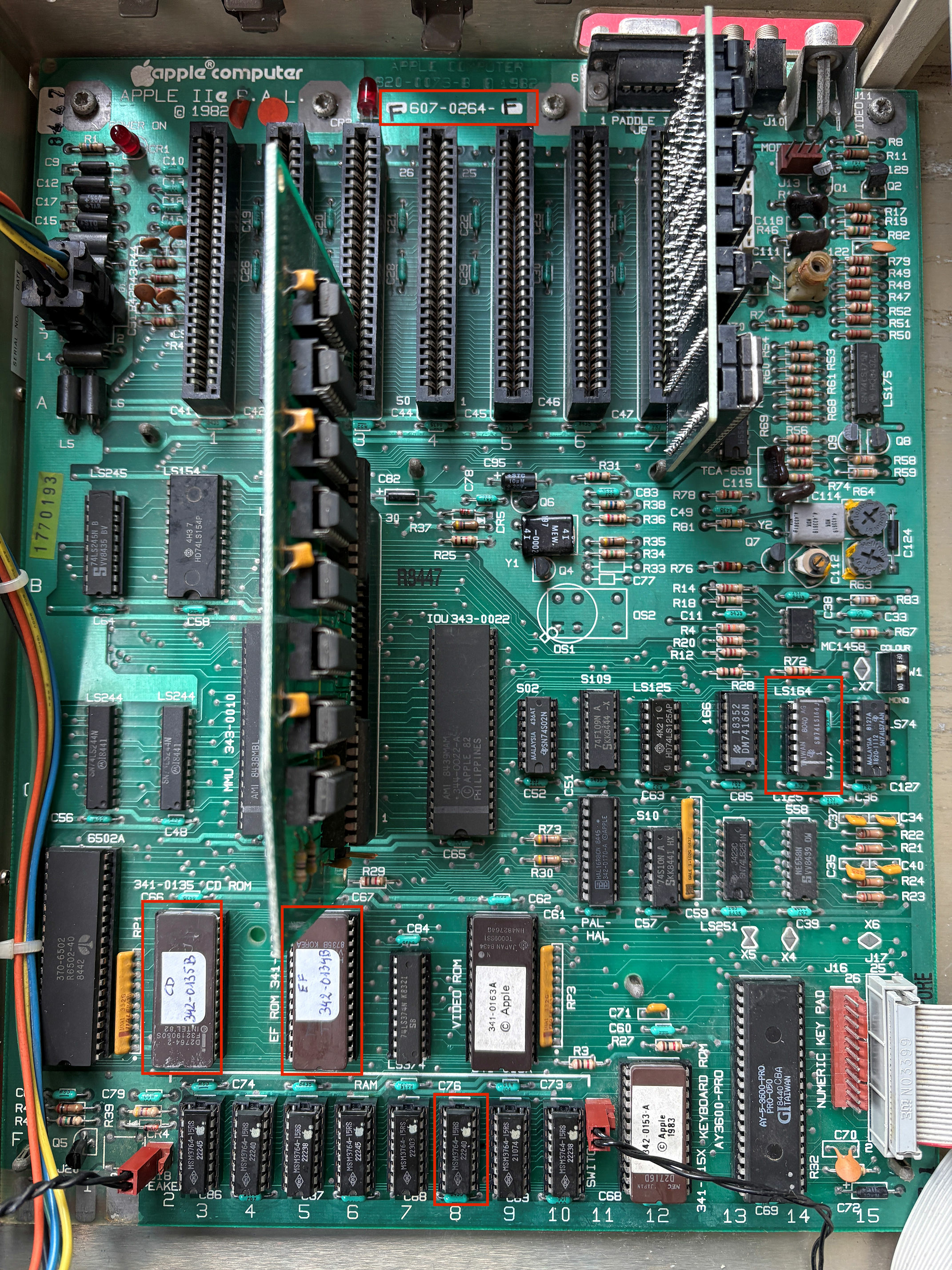 Apple IIe PAL version debug process