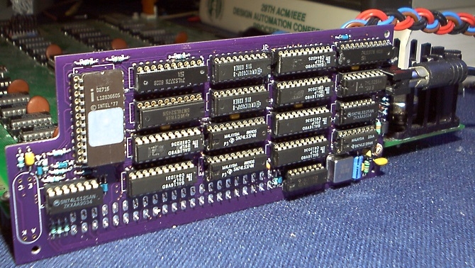 Uncle Bernie's Apple-1 color graphics card, PCB prototype, component side