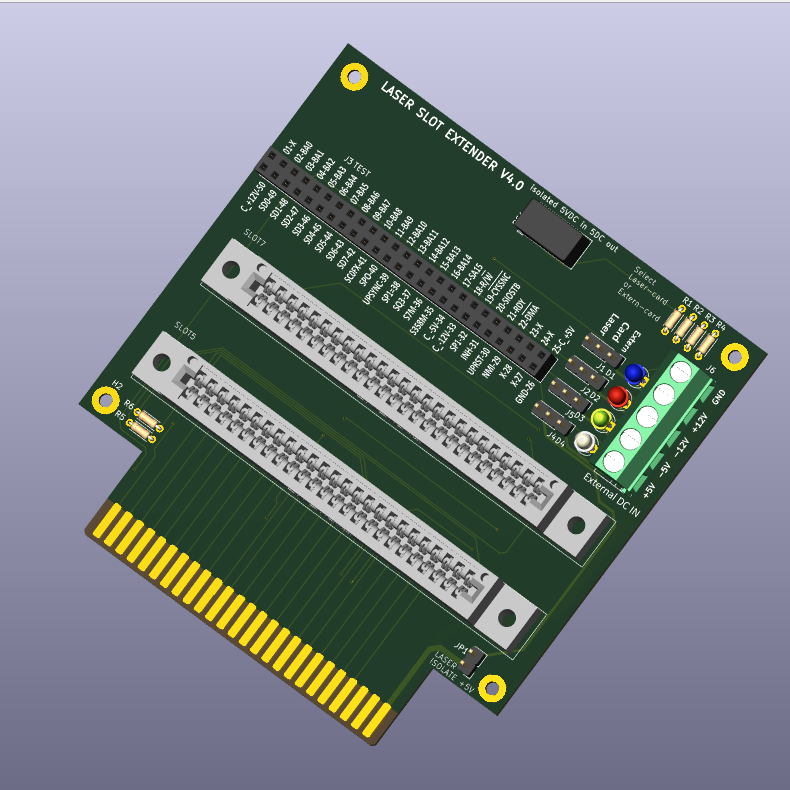 128 laser clone slot extender card Kicad project