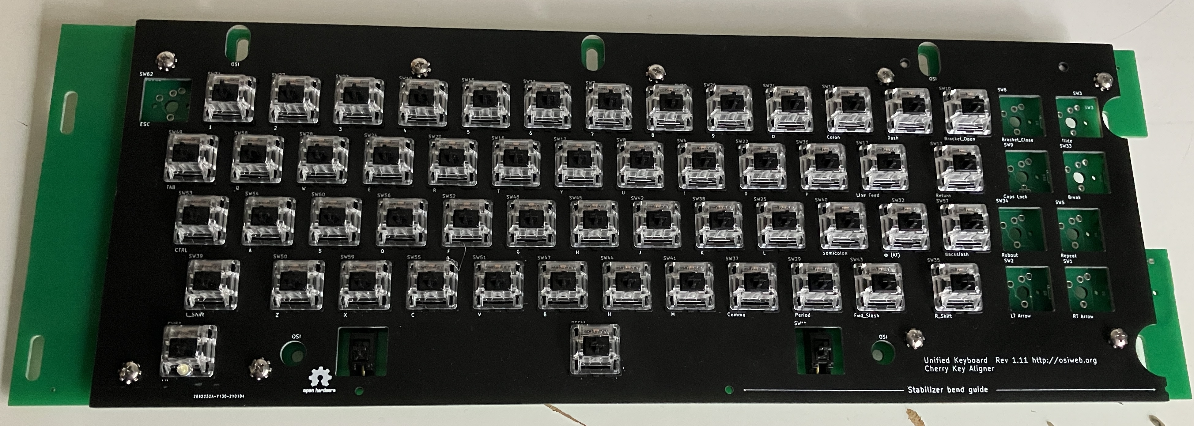 Unified Retro Keyboard without keycaps. Apple ][+ layout. 