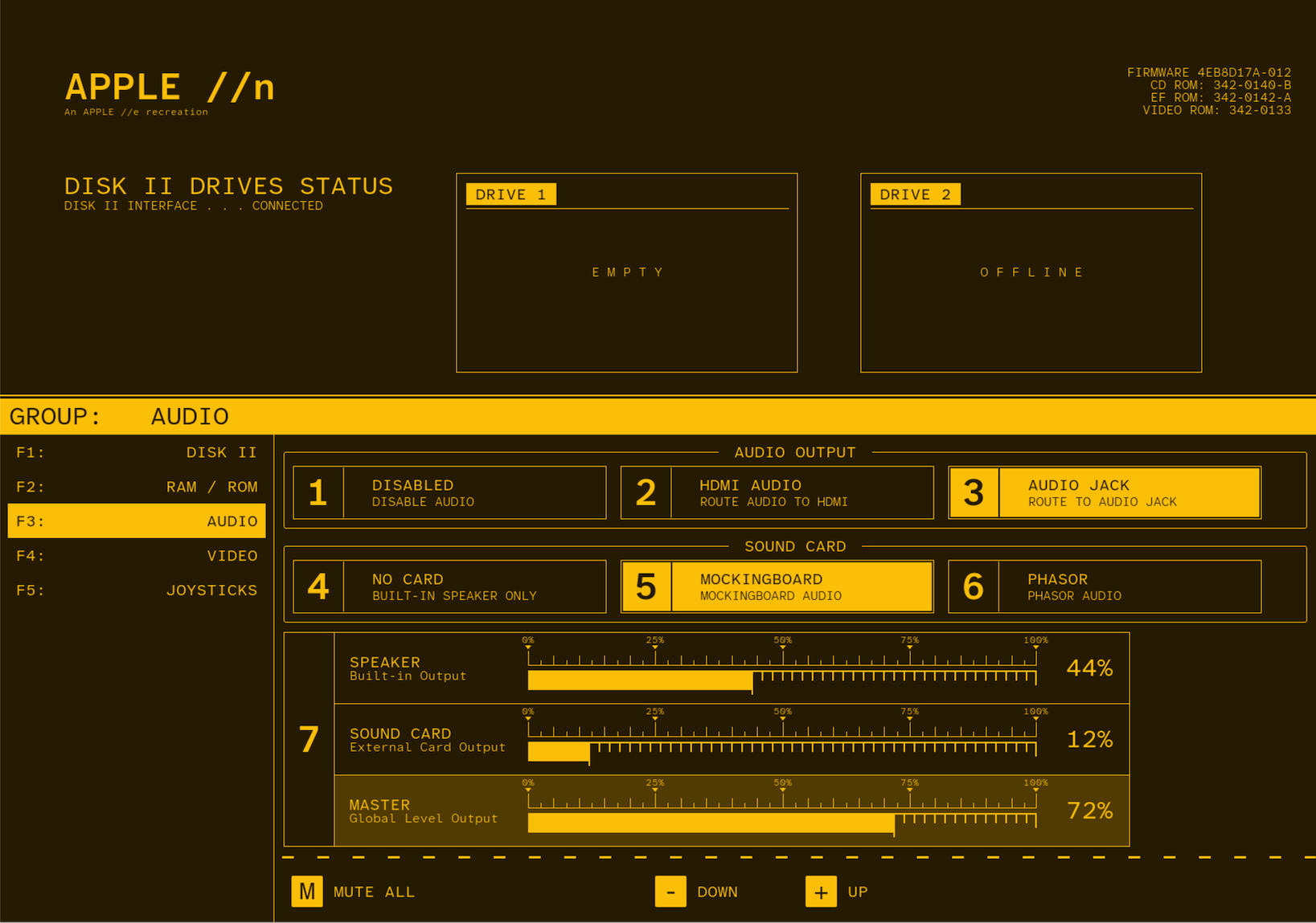 Example Admin Console UI