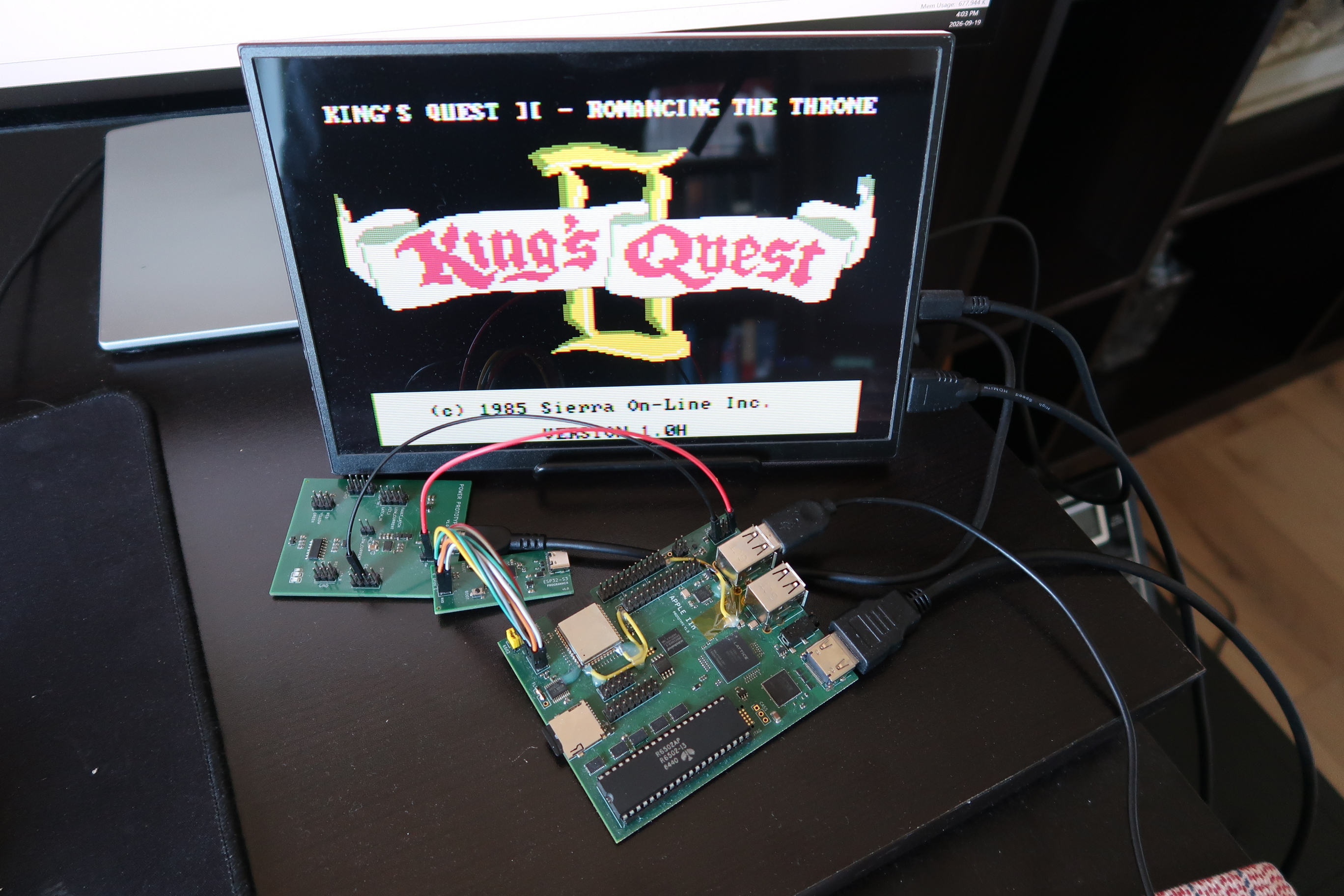 An Apple IIe re-creation playing King's Quest II