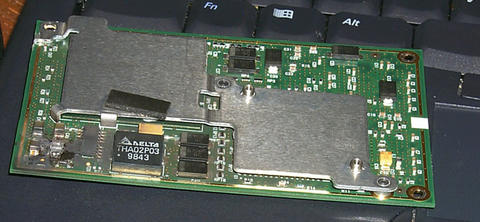 another view, burned mmc 1 300mhz cpu chip