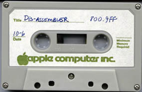 Apple I - DisAssembler cassette