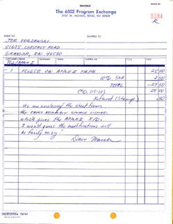 Apple I - Focal Receipt