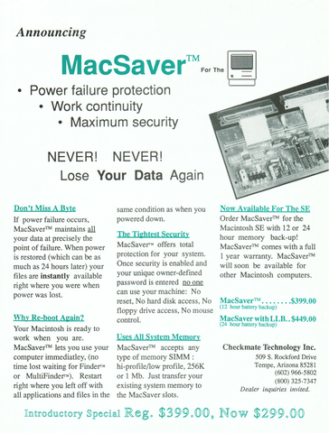 MacSaver Brochure