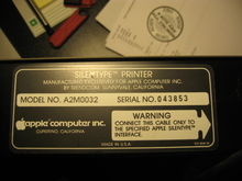 label says "Connect this cable only to the specified Apple Silentype Interface"